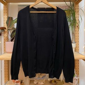 Vero Moda Button Up Cardigan- Black